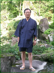 からむし甚平（藍染）